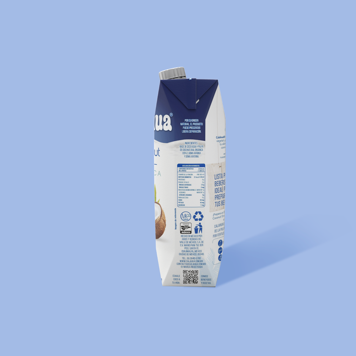 Bebida con Coco Orgánica lateral